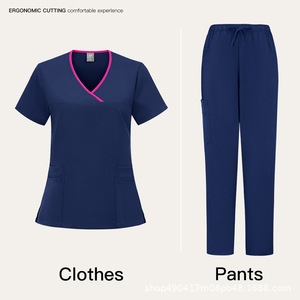 Divisa da Lavoro per Infermieri e Medici, Camice Medico in Tessuto Dobby di Poliestere, Traspirante e Termoregolante, Unisex, Cina - Product Image 6