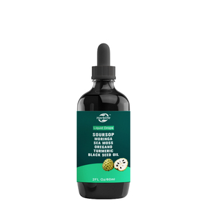 OEM/ODM Gotas Líquidas de Guanábana Amarga 10 en 1 con Musgo Marino, Moringa y Orégano, Apoyo para la Inmunidad, el Estado de Ánimo y la Salud Intestinal - Product Image 1
