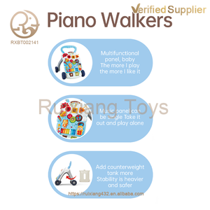 Approvisionnement d'usine unisexe infantile Musical <span class=keywords><strong>Piano</strong></span> Walker multifonction jeu éducatif panneau bébé jouet sûr pour les tout-petits - Product Image 2