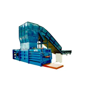 Mesin pres Baler Horizontal kualitas terbaik untuk limbah kertas plastik film bahan longgar