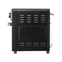 Four à friteuse à air turbo à commande par bouton réglable avec cuisson à pizza à convection Mini four électrique 25L pour un usage domestique Boîtier en métal
