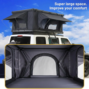Carpa <span class=keywords><strong>de</strong></span> Techo Rígida <span class=keywords><strong>de</strong></span> Aluminio Ultrafina <span class=keywords><strong>de</strong></span> 17 cm, Apertura Automática Hidráulica, Impermeable, <span class=keywords><strong>para</strong></span> 2 Personas, <span class=keywords><strong>para</strong></span> Acampar en Coche, <span class=keywords><strong>para</strong></span> <span class=keywords><strong>SUV</strong></span> - Product Image 2