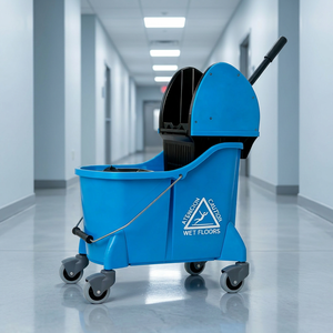 OEM Chariot de nettoyage professionnel 24L avec essoreuse à pression robuste, personnalisable, direct usine, pour l'entretien ménager et industriel - Product Image 1