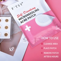 Patch micro-aiguille anti-acné et anti-acné OEM de marque privée Patch anti-acné pour le visage à l'acide hyaluronique Vente à chaud