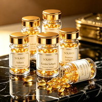 Étiquettes personnalisées de luxe en feuille d'or imperméables pour compléments alimentaires, autocollants haute définition pour bouteilles de vitamines pour l'emballage de produits de santé