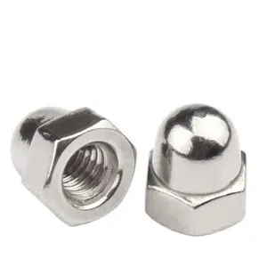DIN 1587 Stainless Steel Acorn Hexagon Nuts M4M5M6M8 Acorn Hexagon Nuts Hexagon Domed Cap Nuts