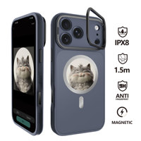 Coque de téléphone pour iPhone 17 avec support d'appareil photo, étanche CE IPX8, NFC, écran E-Ink personnalisable et recharge sans fil