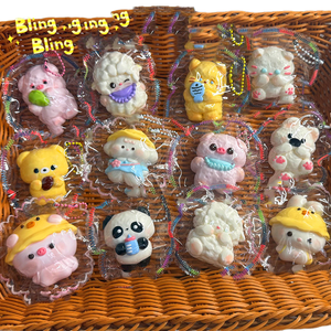 Non NOUVEAU Série Animaux Mignons en Silicone, Texture Crème Collante Ultra Douce, Anti-Stress, Cadeau Unisexe 14+ pour le Bureau et le Divertissement - Product Image 1