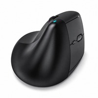 Mouse Nirkabel Dual Mode 2.4G Custom, Senyap, Dapat Diisi Ulang, Vertikal Ergonomis untuk Kantor, Laptop, Tablet, PC