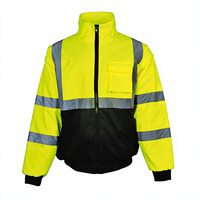 Chaqueta de Seguridad de Alta Visibilidad ANSI Clase 2/3, 420 Cd/m de Reflectividad, Impermeable, Transpirable, de Poliéster, para Construcción y Carreteras