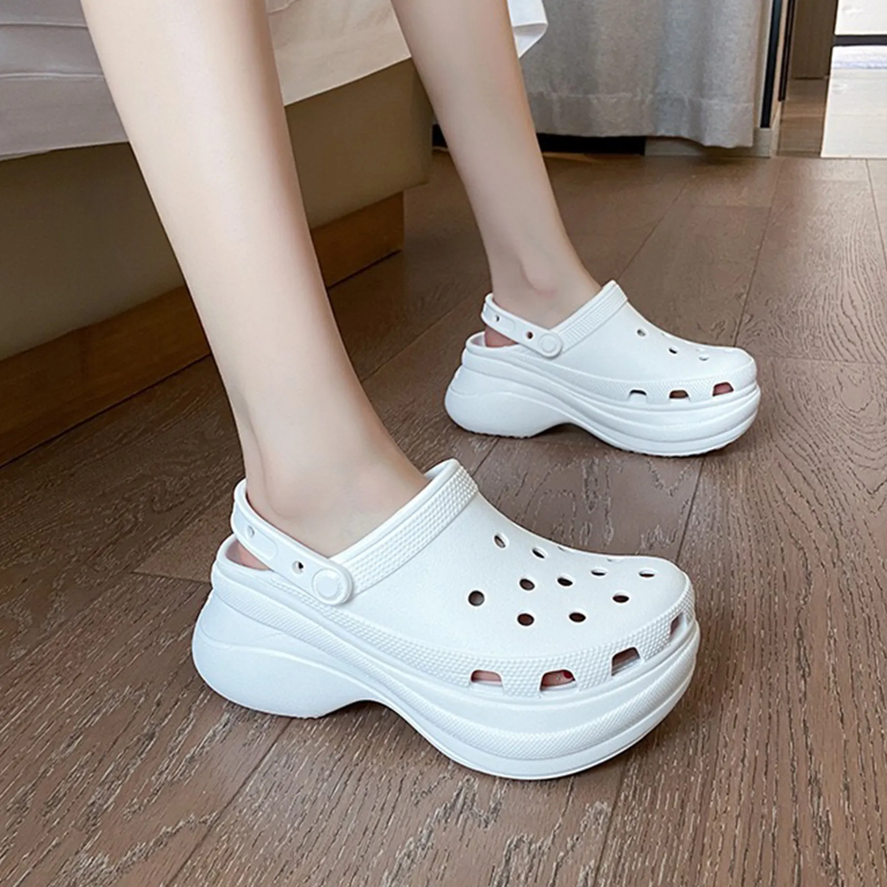 EVA Sport Clog Sandals Women's Hole Clogs Platform Sandals Breathable Garden Shoes