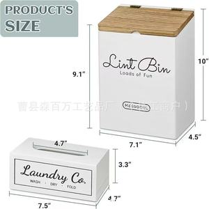 Lint <b>Bin</b> <b>Storage</b> Box Rectangle <b>Wall</b> <b>Mounted</b> Punch Free For Laundry Room Clothing Organizer - Product Image 5