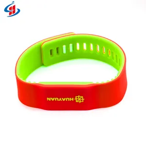 Factory Adjustable Passive RFID Wristband Silicone RFID Wristband / Bracelet NFC TAG Waterproof Smart RFID Band