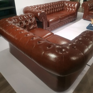 Muebles Clásicos Modernos de Lujo, Cómodos y Suaves, Estilo Americano, Juego de 123 Piezas, Sofá de Cuero Chesterfield UB109 Chesterfield So - Product Image 5