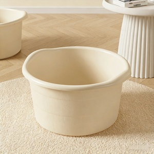 Baignoire de pieds tendance pour la maison, imitation bois, 19 cm de hauteur, en <span class=keywords><strong>plastique</strong></span> épaissi, avec poignées, pour spa à domicile, adultes - Product Image 1