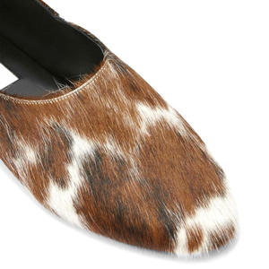 Ciabatte da donna estive personalizzate con motivo leopardato Sexy con mezza copertura in pelliccia di cavallo <span class=keywords><strong>scarpe</strong></span> basse che ammortizzano la tendenza della moda primavera invernale - Product Image 6