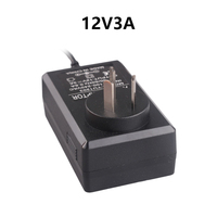 Adaptateur d'alimentation, vente de fabrication, Dc12v 3A 2.5A AC 100V-240V à DC 12V 3A 3.2A 36W prise de 2 ans prise EU/US/UK/AU