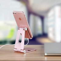 Supports de téléphone portable pliables réglables Support de tablette en aluminium massif pour tous les téléphones intelligents et tablettes Téléphone de bureau Z6