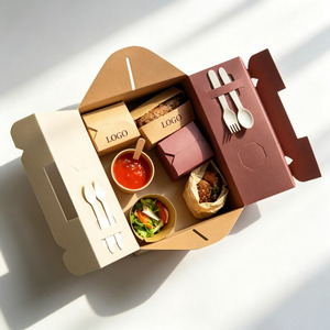 Caja de Papel Personalizada para Alimentos Infantiles, Caja Plegable para Papas Fritas, Caja para Hamburguesas de Pollo para Llevar con Logotipo Impreso - Product Image 5