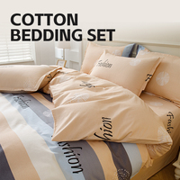 Parure de lit 4 pièces en coton 100% personnalisée pour fabricants, tailles Twin, Queen et Full – Super Offre de Gros