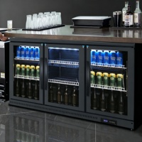 Refrigerador Comercial de Alto Rendimiento con Barra Trasera y Puerta de Vidrio con Iluminación LED para Bebidas en Pubs y Restaurantes