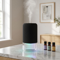 Diffuseurs de parfum pour voiture en gros, à fixer sur le porte-gobelet, à air froid, pour huiles essentielles pures, rechargeables par USB et sur batterie, diffuseur d'arômes portable pour voiture