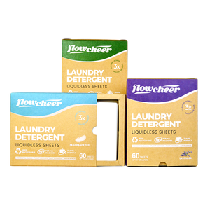 Feuilles de lessive écologiques <span class=keywords><strong>à</strong></span> marque privée, parfum linge frais, 60 lavages, nettoyage en profondeur et élimination des odeurs - Product Image 1