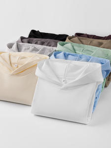 Sweats à capuche unisexe épais et épais en polaire brodée avec sérigraphie personnalisée de haute qualité pour hommes vêtements d'automne - Product Image 4