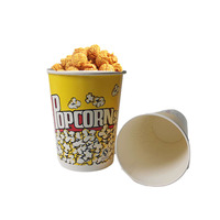 Porte-frites à emporter gobelets ronds en papier jetables boîte à croustilles en papier pour pop-corn gaufré
