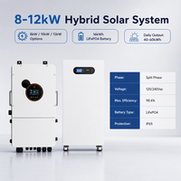 Sistema de Energía Solar Híbrido MPPT de 8KW, 10KW, 12KW, Estándar Americano, Bifásico 120V/240V para Uso Doméstico