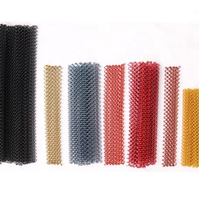 Malla de Alambre de Acero Inoxidable Entrelazada con Tejido Twill, Multicolor, Recubierta con Polvo Anticorrosión, Resistente, para Doblado y Corte