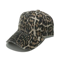Casquette de baseball tendance pour femme, style coréen, visière polyvalente, imprimé léopard, nouvelle collection printemps-été