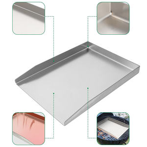 GS-1008 Plaque de cuisson premium 40x30cm, spatule de barbecue en acier inoxydable avec manche en plastique, taille universelle pour grils au charbon et au <span class=keywords><strong>gaz</strong></span> - Product Image 3