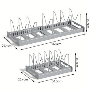 Support de Rangement Réglable pour Casseroles et Poêles, Organisateur de Cuisine en Acier Inoxydable pour Assiettes et Couvercles – Offre Spéciale - Product Image 4
