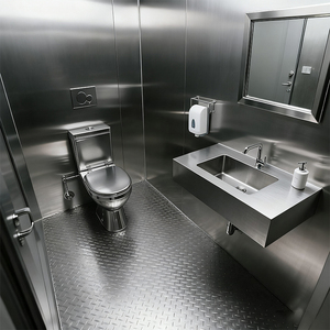 Baños Portátiles Ecológicos para Campos de Golf, Individuales y Múltiples, Públicos, de Acero Inoxidable, con Ducha y Cabina de Inodoro - Product Image 6