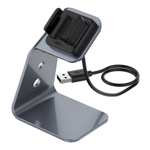 Support de <span class=keywords><strong>charge</strong></span> en alliage d'aluminium pour Fitbit <span class=keywords><strong>Charge</strong></span> 3/4/4SE, support de chargeur USB antidérapant avec câble de 1.5M, Protection sûre - Product Image 2
