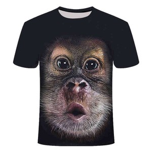 เสื้อยืดพิมพ์ลาย 3 มิติ Fitspi Men รุ่นปี 2026 ลายสัตว์ตลกๆ แขนสั้น ทรงหลวม สวมใส่สบาย แฟชั่นลำลอง เสื้อท็อปแนวใหม่ สไตล์สตรีท - Product Image 2