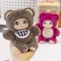Peluches Kawaii Animaux Vinyle Visage Peluche Porte-clés Lapin Ours Panda Géant Cadeau pour Amateurs d'Animaux Enfant Sac Suspendu