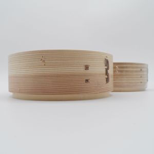 Factory wholesale of steamed buns and dumplings made of Chinese fir, nanmu wood, and bamboo; round <b>steamers</b>; <b>steamer</b> racks. - Product Image 1
