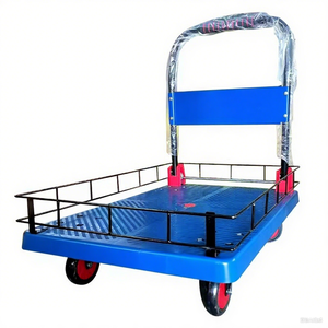 AOCHEN Chariot à plate-forme pliante Chariot de camion avec cage avec chariots et chariots à grandes roues - Product Image 2