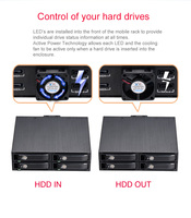 Hard Disk Drive untuk Desktop Pc, Sata 2.5 inci dapat dilepas 4 bay hot swap tray aluminium Hdd