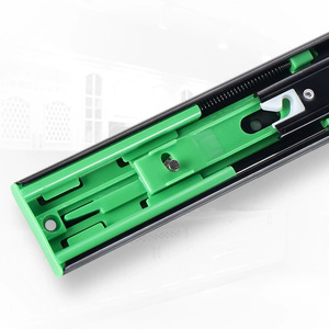 Glissière de tiroir Jessway à amortissement, 45 mm, en acier laminé à froid de 1,8 mm, à trois sections, avec roulement à billes, pour tiroir de meuble - Product Image 3
