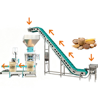 Machine semi-automatique de remplissage et de scellage de sacs de céréales de 10 kg pour farine de blé, aliments pour animaux (poulets, vaches, oiseaux), et emballage de riz de 25 kg