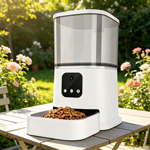 Food Grade Plastic Smart Pet Feeder Manual Auto Dual Mode Pet Food <b>Dispenser</b> For Dogs Cats - Product Image 1