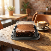 Boîtes en PET de qualité alimentaire personnalisées en gros pour gâteaux, sandwichs, hot-dogs, sushis, hamburgers, emballages avec couvercles transparents