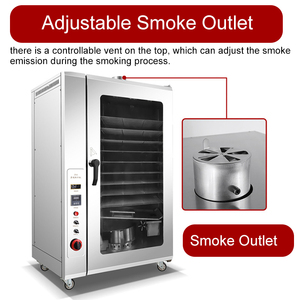 Acier inoxydable Gaz Chauffé Fumer Température Minuterie Contrôlée Four Viande Fumeur <span class=keywords><strong>Jambon</strong></span> Et Bacon Alimentaire Déshydrateur - Product Image 4