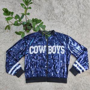 Stock Wholesale Custom Football Philadelphia Eagle <strong>Green</strong> Game Day Sports Glitter Jersey Eagles <strong>Sequin</strong> <strong>Jackets</strong> Coat Women <strong>Jacket</strong> - Product Image 6