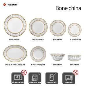 Modern Bone China Western Plats Simple Hotel Wedding Banquet Set Steak Salade Home Plats Home Restaurant Collection Céramique - Product Image 4