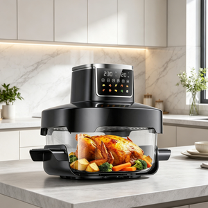 Nuevo Modelo de Freidora de Aire de Doble Cesta de 6L con Control Digital de 1500W, Instalación Integrada, Certificación LFGB KC, Electrodoméstico de Cocina - Product Image 2