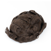 Prêt à expédier Prix d'usine 0,03-0,04 mm Peau fine Full PU Cheveux humains Remy chinois Système capillaire pour hommes Perruques toupet